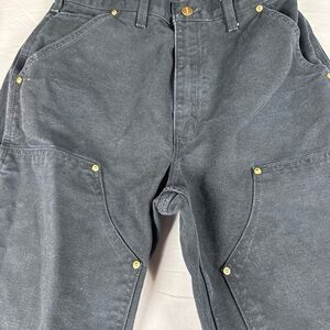 Carhartt Men's Black Workwear Double Knee Carpenter Pants B01 Blk